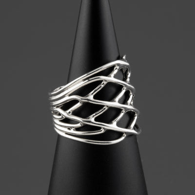 Open Flow Sterling Silver Ring