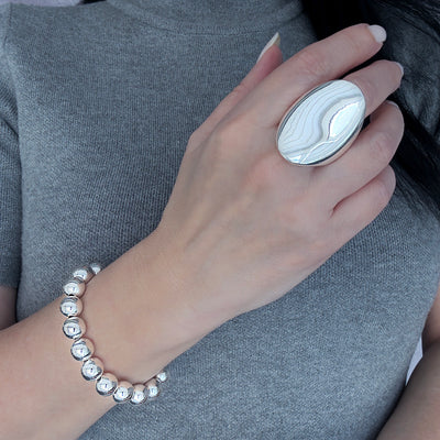 Liquid Luxe Chunky Silver Ring