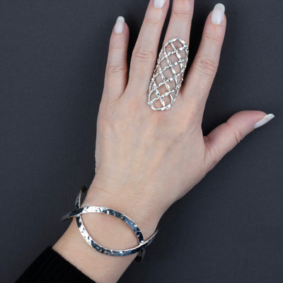 Hammered Horizon Cuff Bracelet