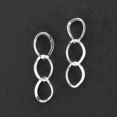 loop theory sterling silver dangle earrings