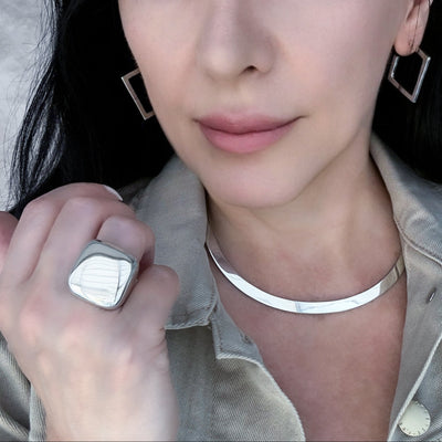 Modern Block Ring