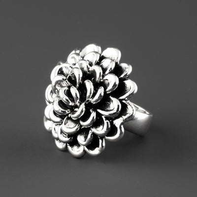 Marigold Chunky Mexican Silver Ring