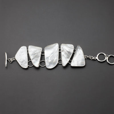 Lustrous Luxe Chunky Mother of Pearl Bracelet