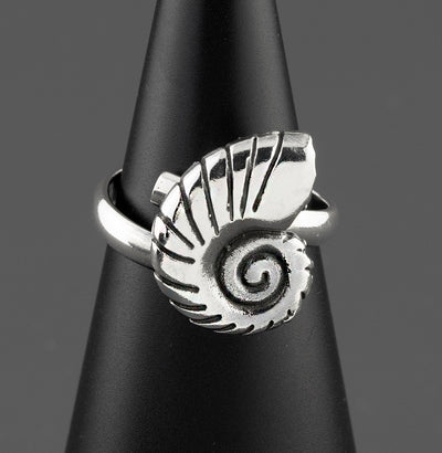 nautilus sterling silver ring