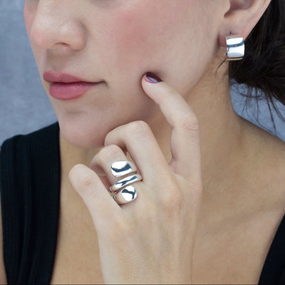 Chunky Wraparound Sterling Silver Ring