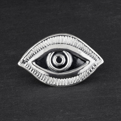 oversized Mexican silver magic eye ring