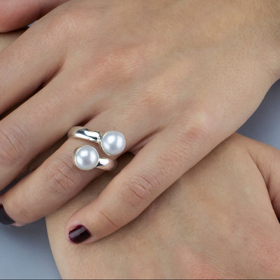 Twice as Nice Pearl Ring