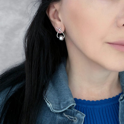 Arc Sterling Silver Earrings