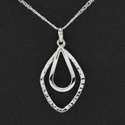 Ripple Drop Sterling Silver Pendant