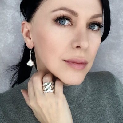 Raindrop Elegance Sterling Silver Earrings