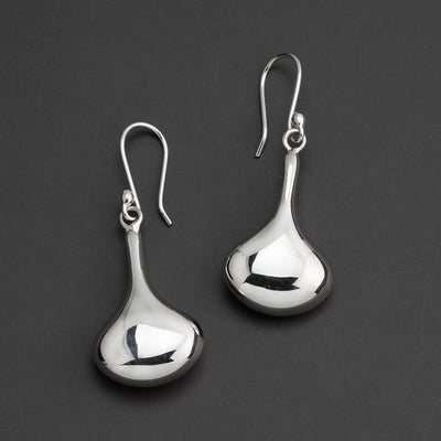 raindrop elegance sterling silver earrings