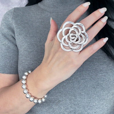 Runway Rose Statement Ring