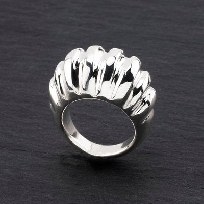 silver crest dome ring