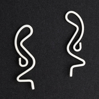 silver muse abstract earrings