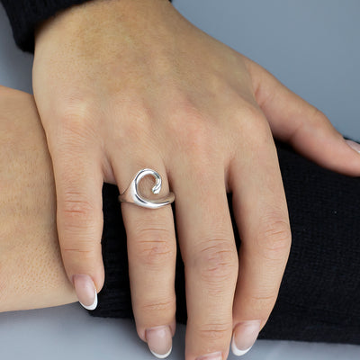 Sterling Silver Wave Ring