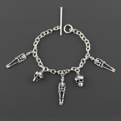 skeleton charm bracelet