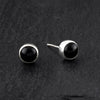 small 4mm black onyx silver stud earrings