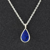 small lapis lazuli teardrop pendant necklace