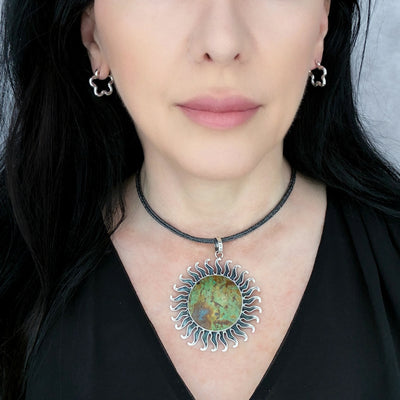 Solar Fiesta Mexican Silver Pendant