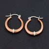 solid copper and silver creole hoop earrings