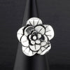 sterling silver 3D flower ring