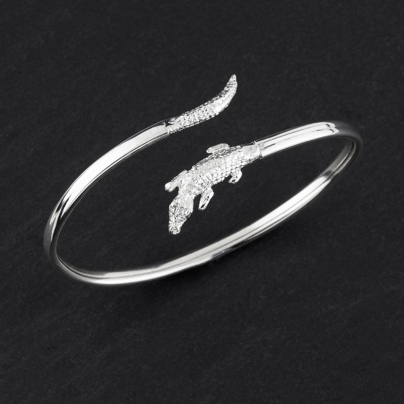 sterling silver alligator bracelet