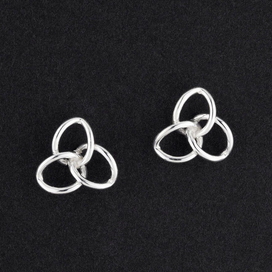 sterling silver Celtic trinity knot stud earrings