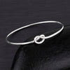 sterling silver love knot bangle bracelet