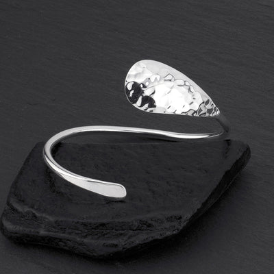 sterling silver teardrop wrap bracelet
