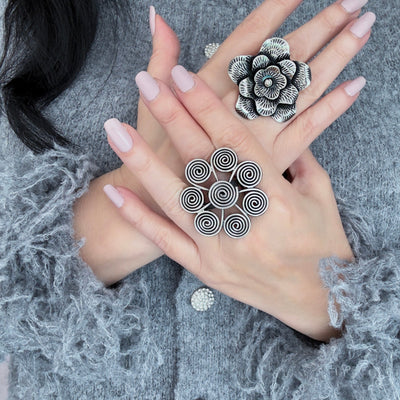 Infinity Spiral Taxco Silver Ring