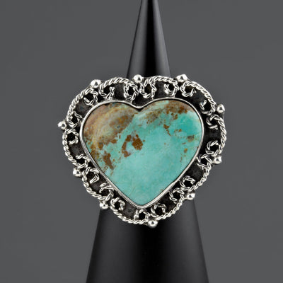 turquoise heart ring