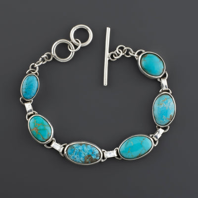 turquoise link bracelet