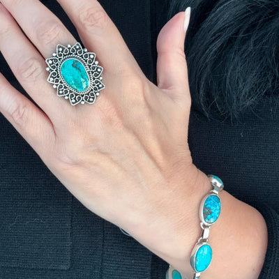 Turquoise Lace Ring