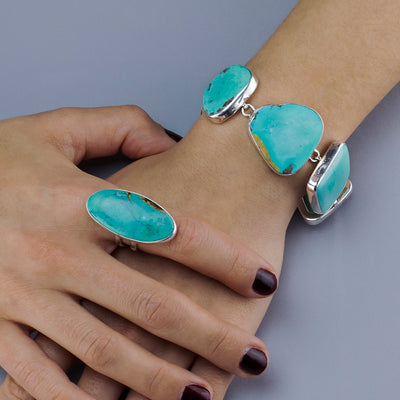 Sierra Sky Long Turquoise Ring