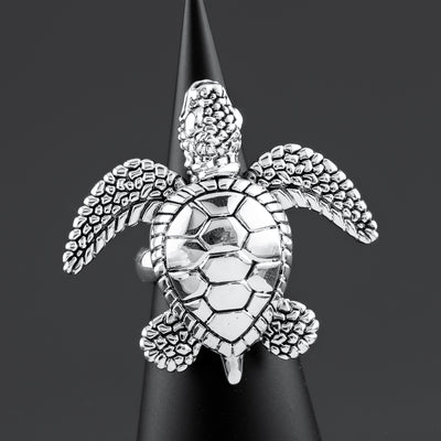 turtle silver ring