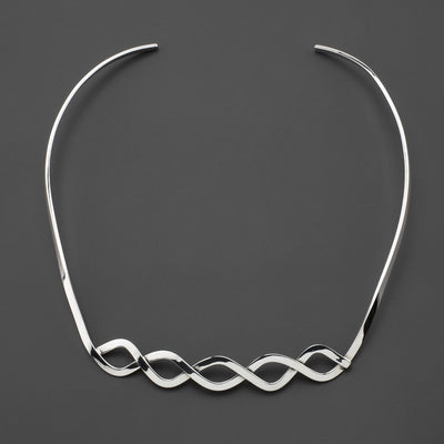 twist of fate sterling silver choker necklace