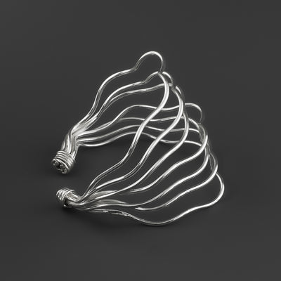 Sea of Threads Silver Cuff