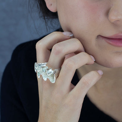 La Ola Chunky Sterling Silver Ring