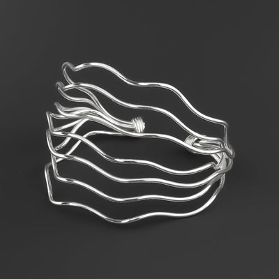 wide wire cuff bracelet