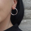 Thin 3mm Sterling Silver Tube Hoop Earrings