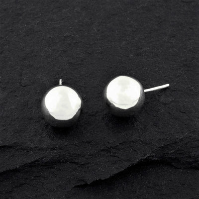 10 mm sterling silver ball stud earrings