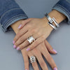 Sterling Silver Wrap Statement Cuff Bracelet