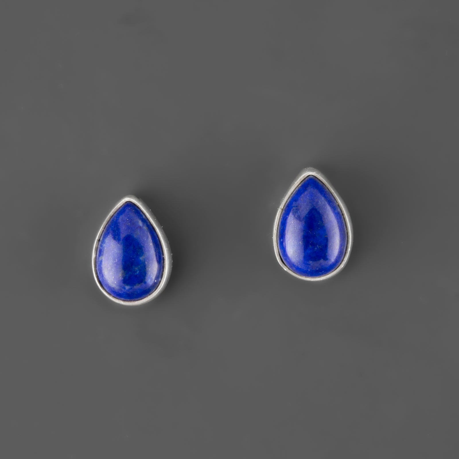 Lapis Teardrop Studs