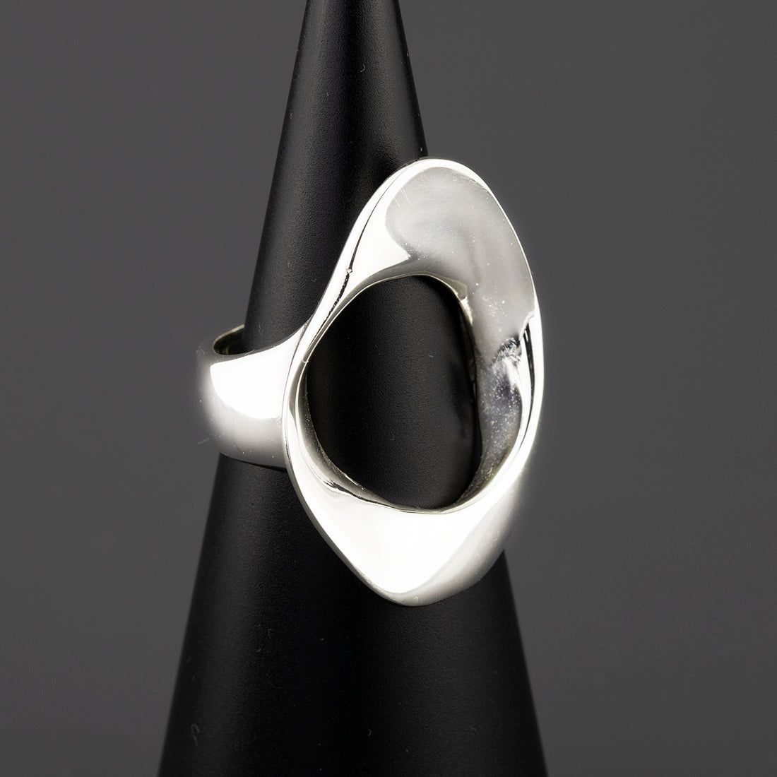 Runway Curve Sterling Silver Statement Ring
