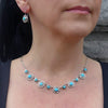 Mexican Silver and Turquoise Sun Necklace