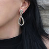 Sterling Silver Teardrop Statement Earrings