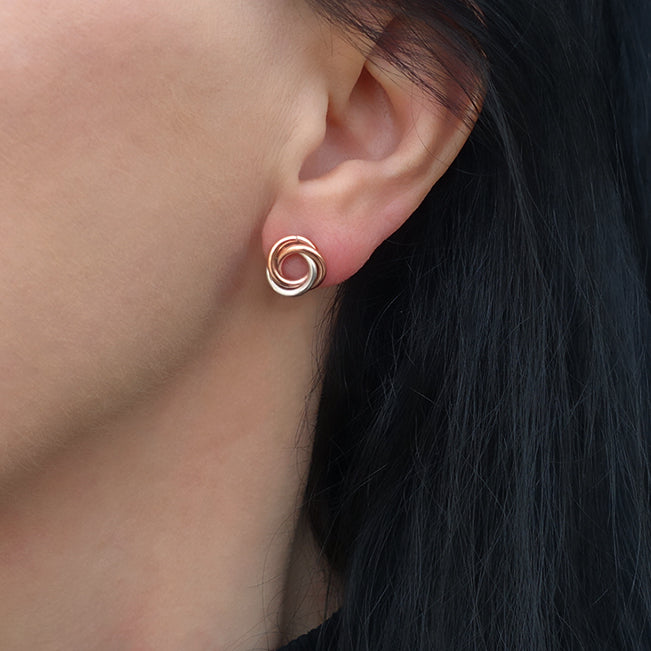 love knot stud earrings