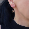 Small Black Onyx Stone Teardrop Earrings