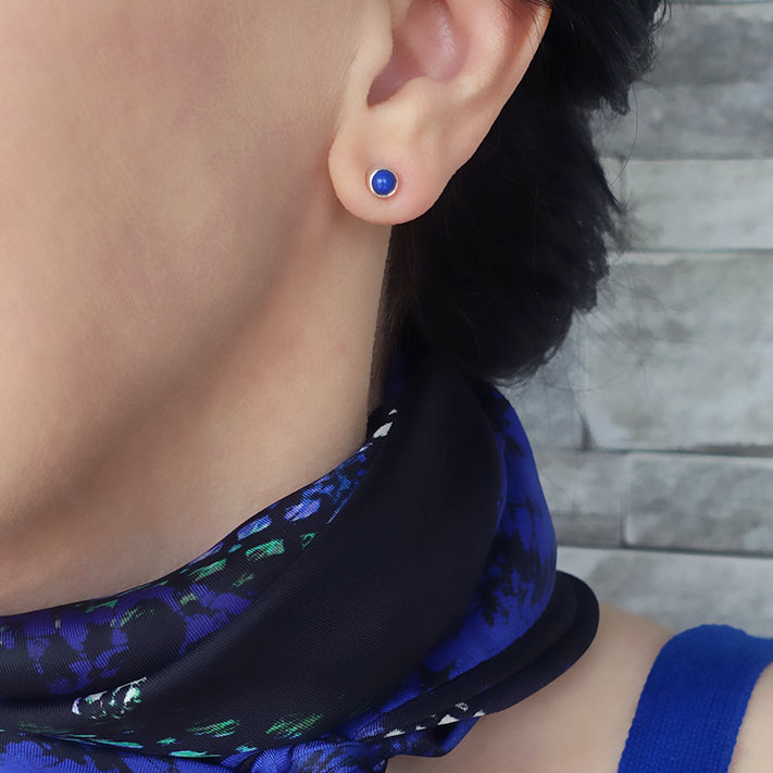 small lapis lazuli stud earrings