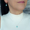 Dainty Turquoise Teardrop Pendant Necklace